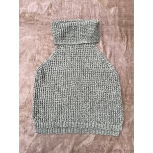 Pilcro Anthropologie Cowl Neck Sleeveless Green Knit Sweater Women's Medium Vest